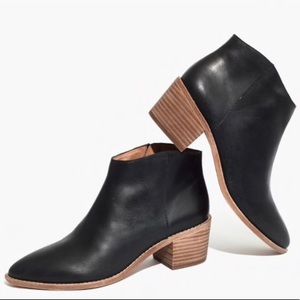 Madewell Justine Booties in True Black, US 6